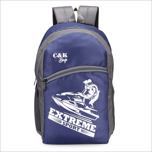 Blue Polyester School Printed Bag