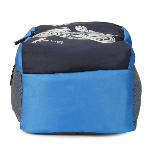 Blue Side Pocket School Bag