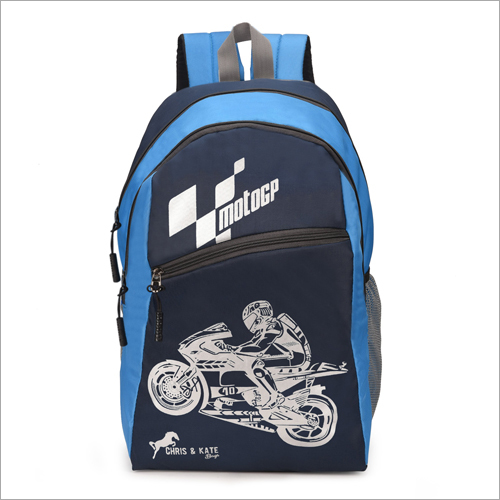 Blue Side Pocket School Bag