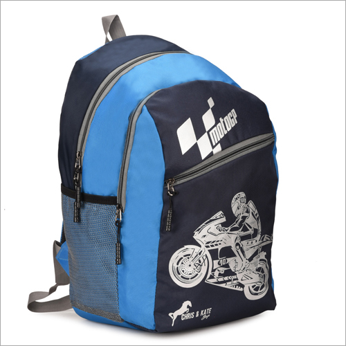 Blue Side Pocket School Bag