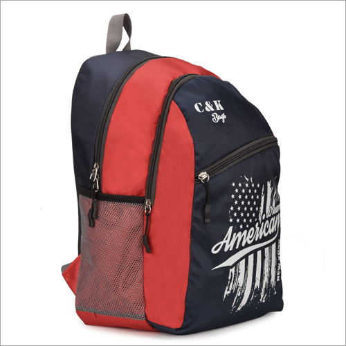 Blue With Red School Bag