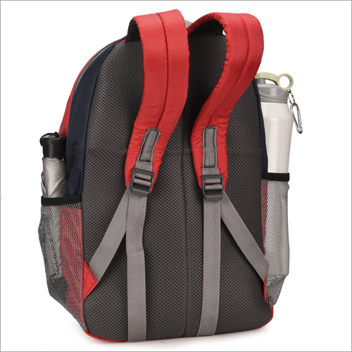 Red With Black Trendy School Backpack