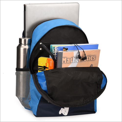 Blue With Black Trendy School Bag