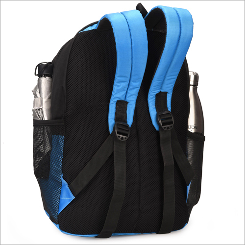 Black With Blue Modern School Bag