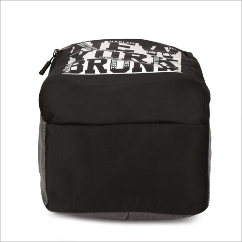 Black Printed Water Resistant School Bag