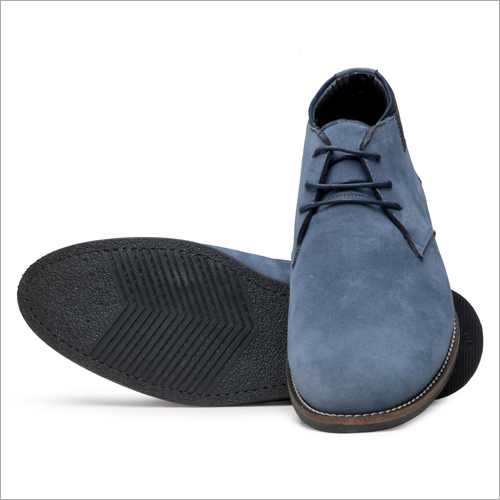 Breathable Mens Sky Blue Synthetic Suede Casual Lace Up Chukka Boots