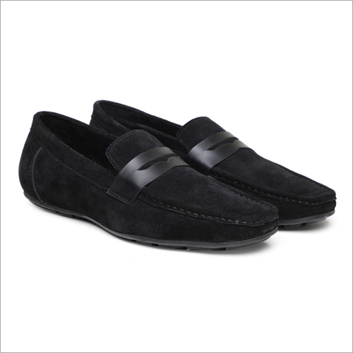 Black Mens Penny Loafer Shoes