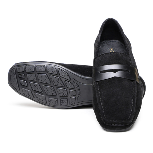 Black Mens Penny Loafer Shoes