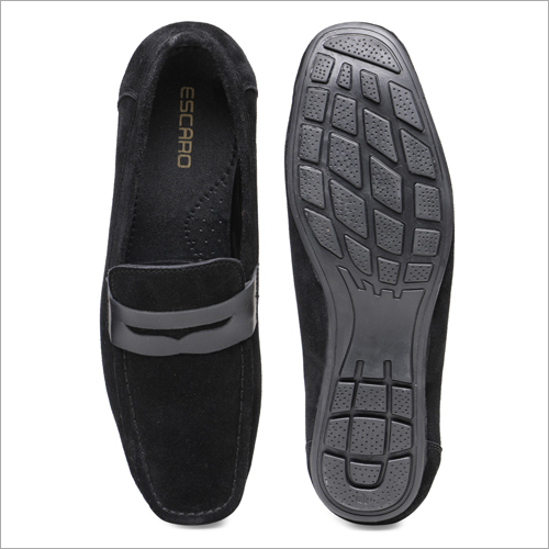 Black Mens Penny Loafer Shoes