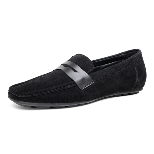 Black Mens Penny Loafer Shoes