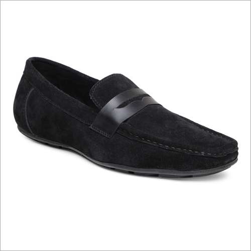 Black Mens Penny Loafer Shoes