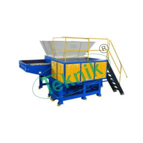 Garbage Shredder With Feed Conveyor - Color: Blue