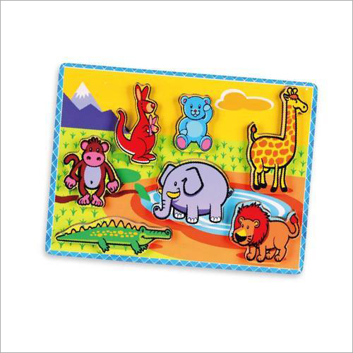 Wooden Puzzle - Rectangular Design | Crafted from Durable Wood, Available in Various Colors, Suitable for Ages Up to 3 Years