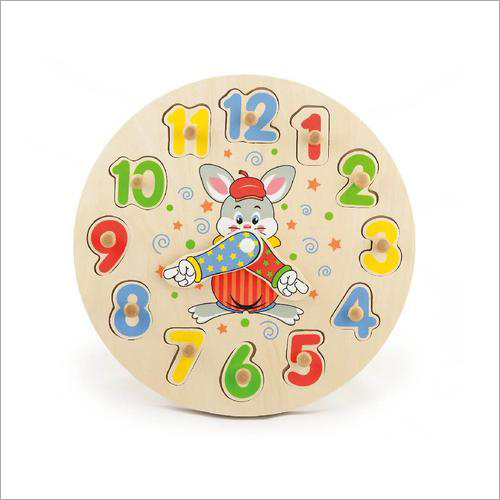 Clock Puzzle - Deluxe Wooden Materials, Round Shape, Colorful Display | Easy Reading Fonts, Learning Tool for Counting and Time Recognition