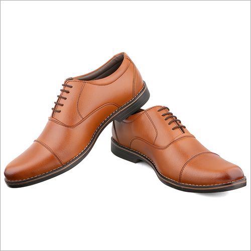 Tan Mens Formal Oxford Lace Up Dress Shoes