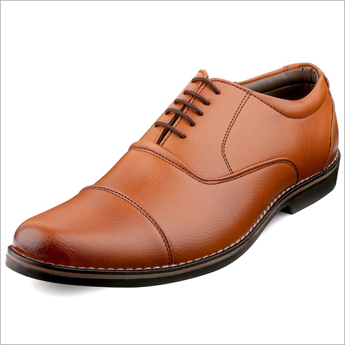 Tan Mens Formal Oxford Lace Up Dress Shoes