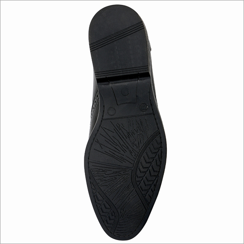 Black Brogue Formal Slip On Shoes