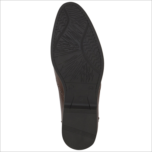 Brown Brogue Formal Slip On Shoes