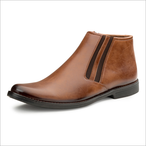 Brown Mens Tan Formal Shoes With High Ankle