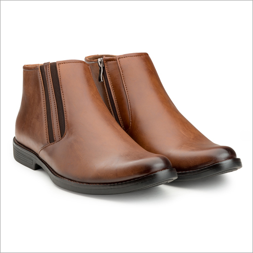 Brown Mens Tan Formal Shoes With High Ankle