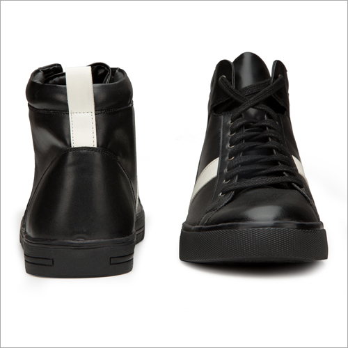 Black Mens High Ankle Sneakers Shoes