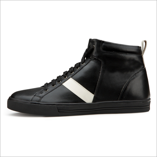 Black Mens High Ankle Sneakers Shoes