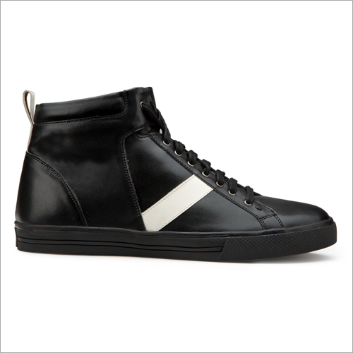 Black Mens High Ankle Sneakers Shoes