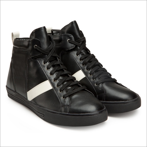 Black Mens High Ankle Sneakers Shoes