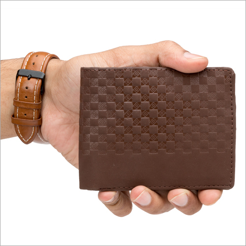 Mens Brown Wallet Design: Embossed