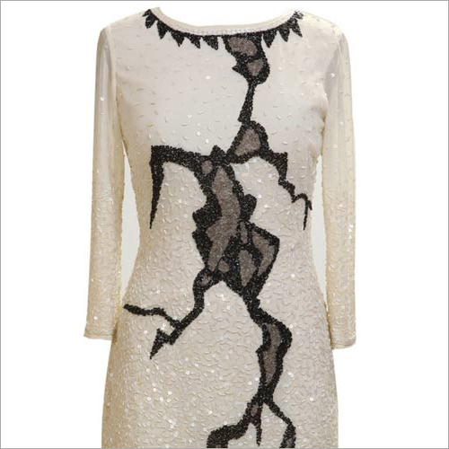 Available In Different Color Ladies Sequin White One Piece Dress