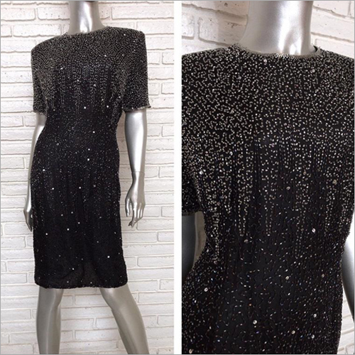 Ladies Black Sequin One Piece Dress at Best Price in New Delhi Varya Fashion