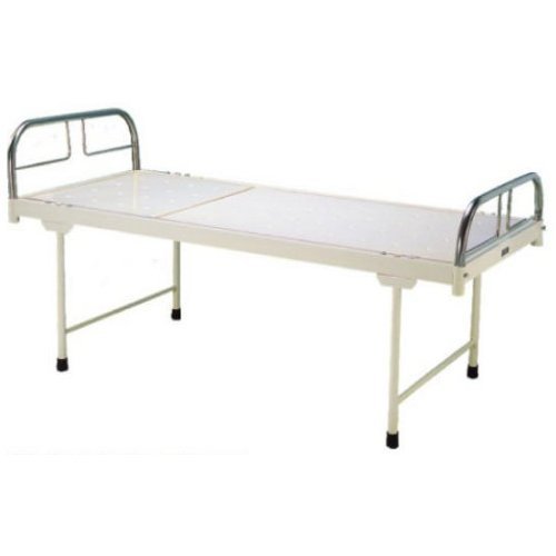 Hospital Bed - Crca Steel, 2100x900x500 Mm | Two Section Design, Polypropylene Head & Leg Bows, Aluminium Side Rails, 360â° Rotatable Castors