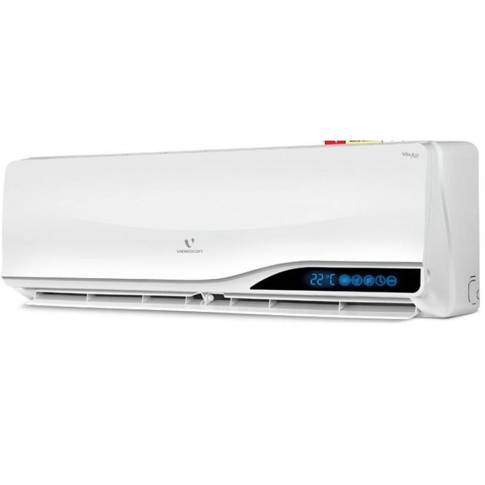 Videocon 1.5 Ton 3 Star Split Air Conditioner - 18000 Btu Cooling Capacity, 400 M3 Air Flow, White, Energy Efficient, Anti-bacteria Filter, Auto Mode, Quiet Operation