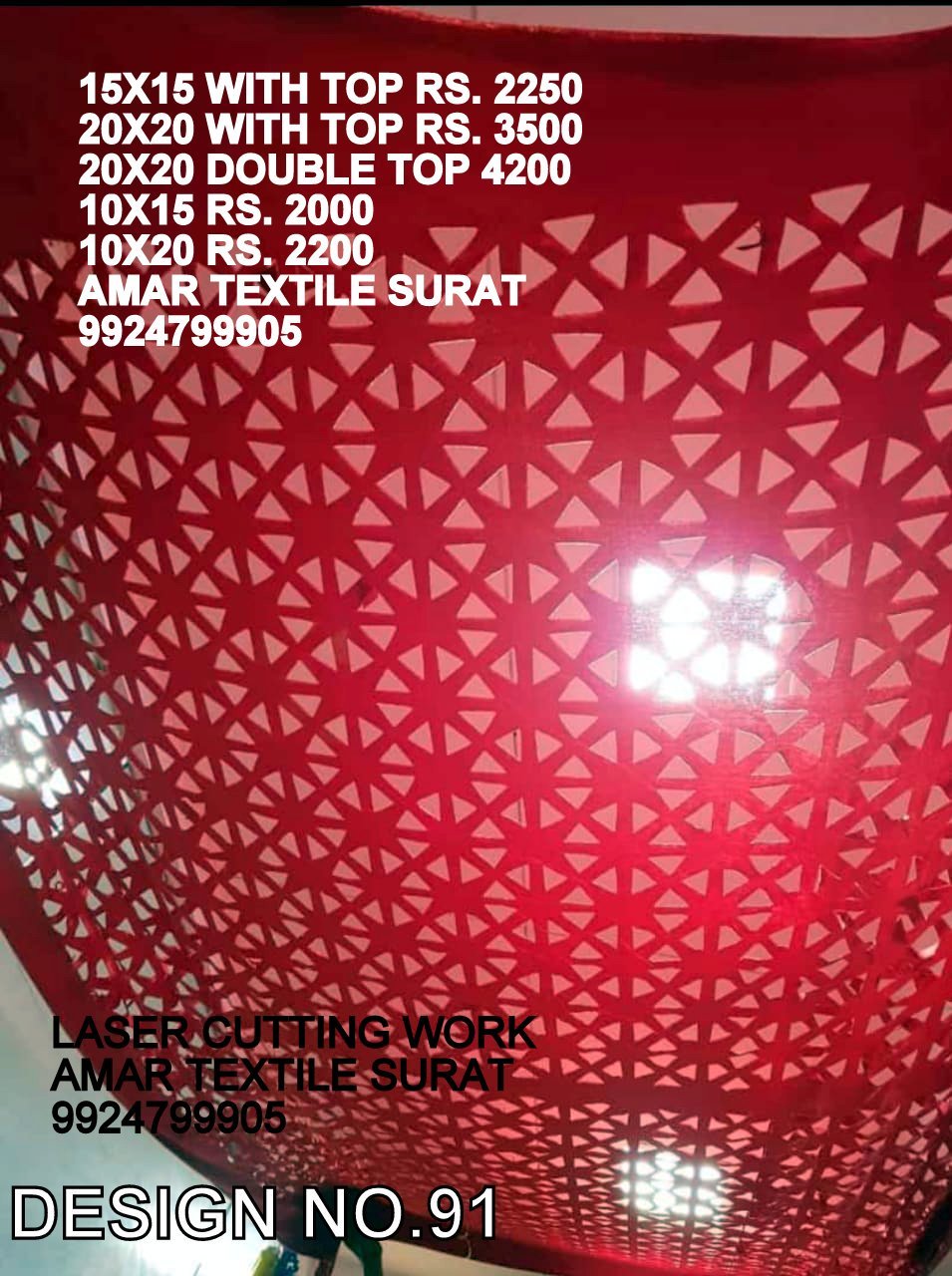 Fabric Laser Cutting Ceiling For Decoration - Color: All