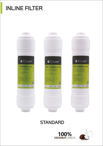 Cruze Standard Inline Filter - High-efficiency Polymer, Compact Design For Streamlined Water Filtration