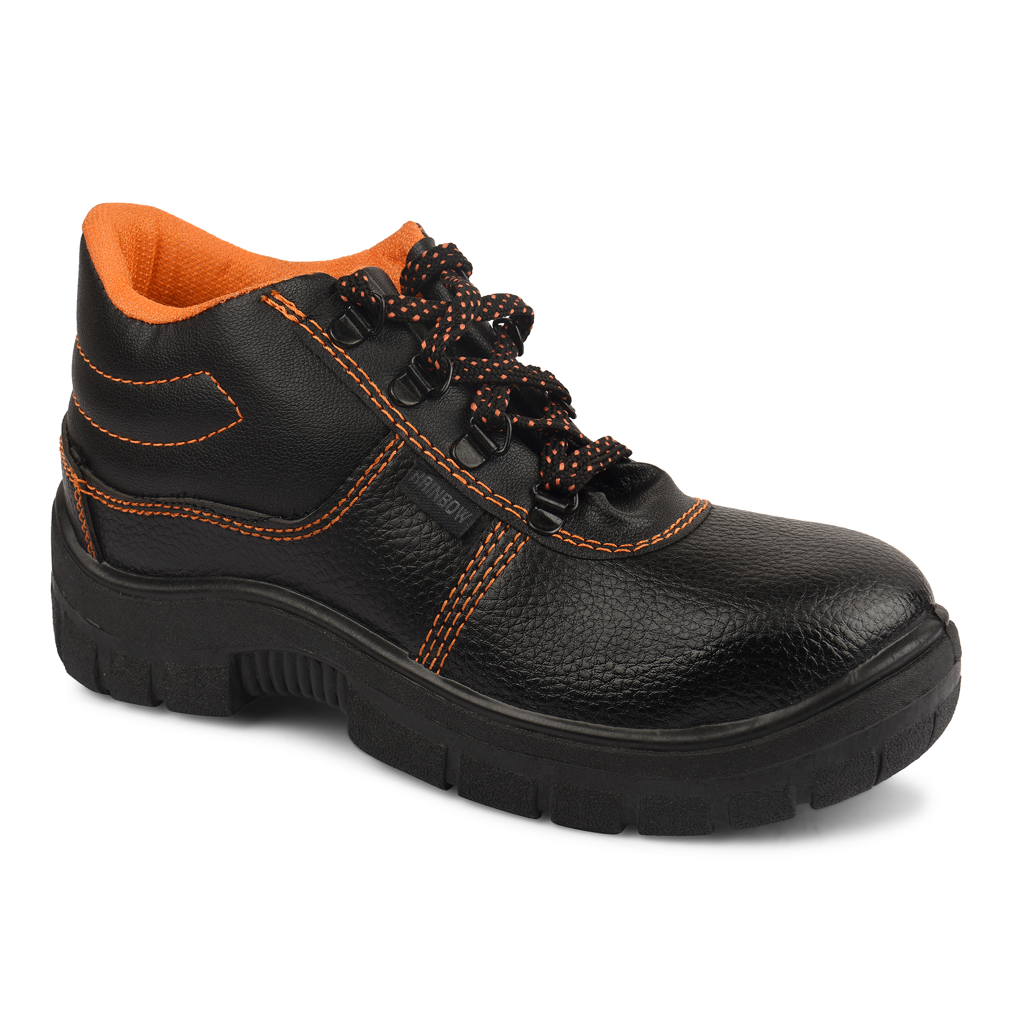 Rainbow High Ankle Safety Shoe - Synthetic Leather, Sizes 5 To 11 | Slip, Oil & Acid Resistant, Broad Steel Toe Cap, Anti-odour Insole