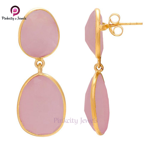 पिंक चेलेडोनी 925 सिल्वर ईयररिंग जेंडर: महिलाएं