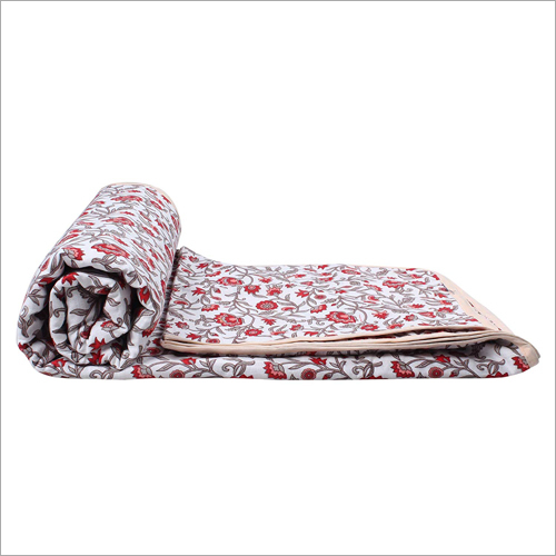 Reversible Cotton Dohar AC Single Blanket - 100% Cotton, Full Size | Multicolor Printed Design for Home and Hotel Use