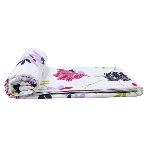 Reversible Poly Cotton AC Single Blanket - Poly Cotton, Full Size, Multicolor Print | Versatile for Home and Hotel Use