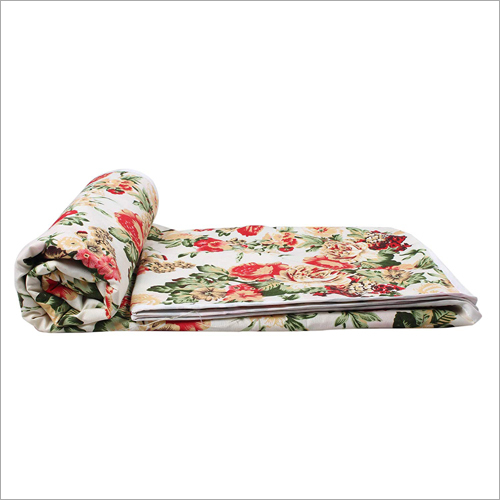 Reversible Poly Cotton Printed AC Single Blanket - Poly Cotton Blend, Full Size, Multicolor | Versatile for Home and Hotel Use, Stylish Printed Pattern