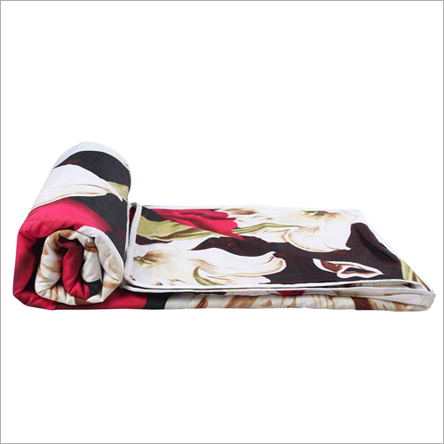 Reversible Poly Cotton Single Blanket - Multicolor, Full Size | Printed Design for Home and Hotel Use