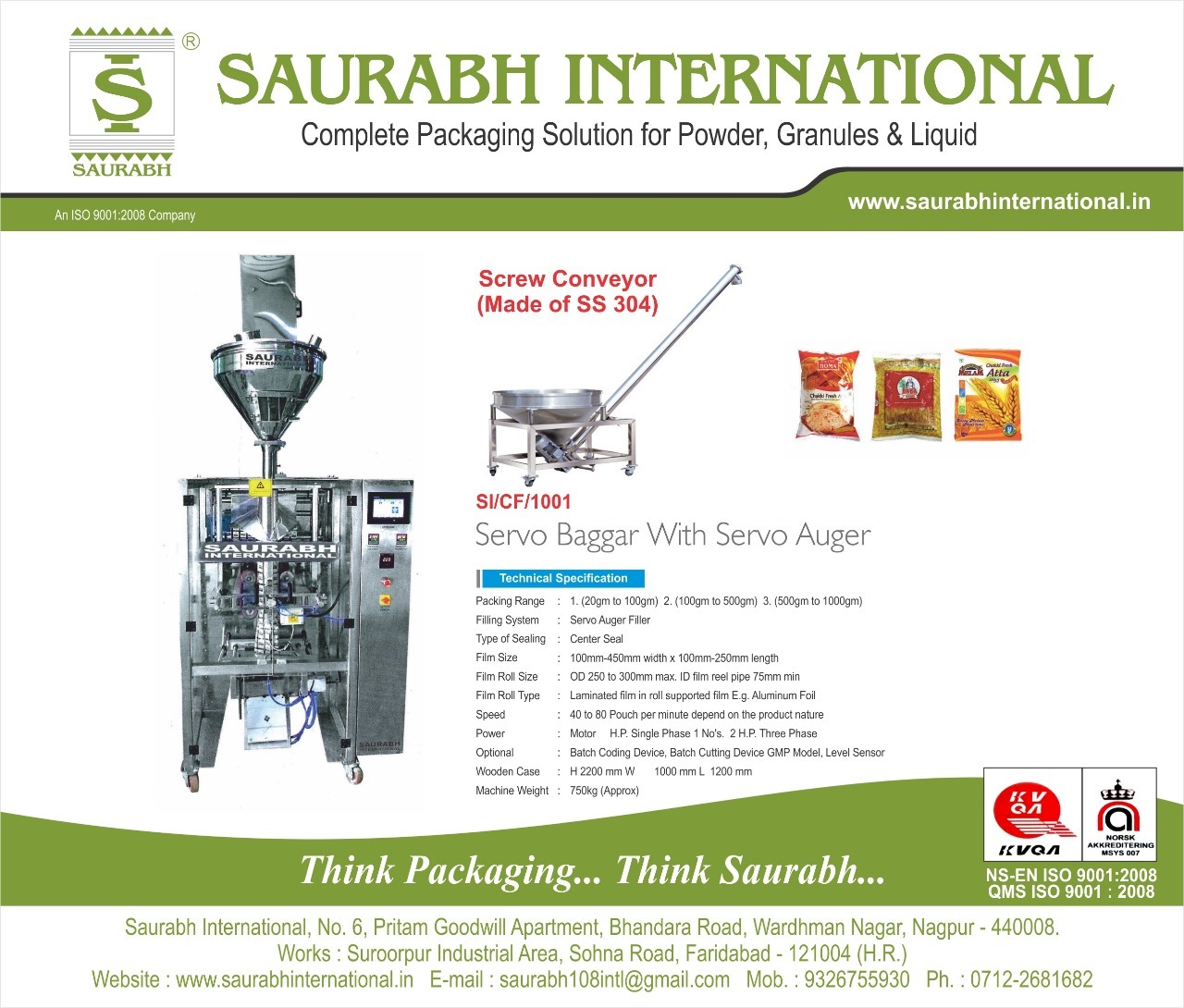 Flour Pouch Packing Machine