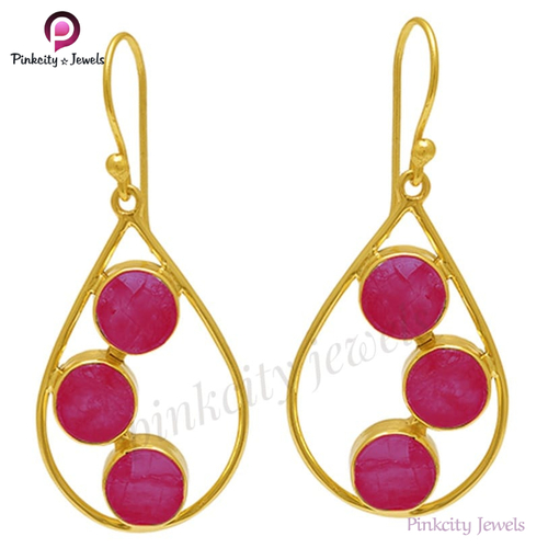 हॉट रूबी 925 सिल्वर ईयररिंग जेंडर: महिलाएं