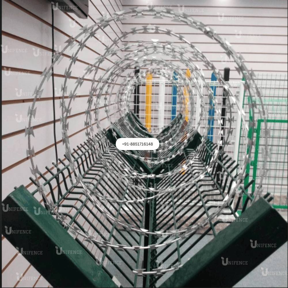 सिल्वर रेजर टेप कॉन्सर्टिना कॉइल