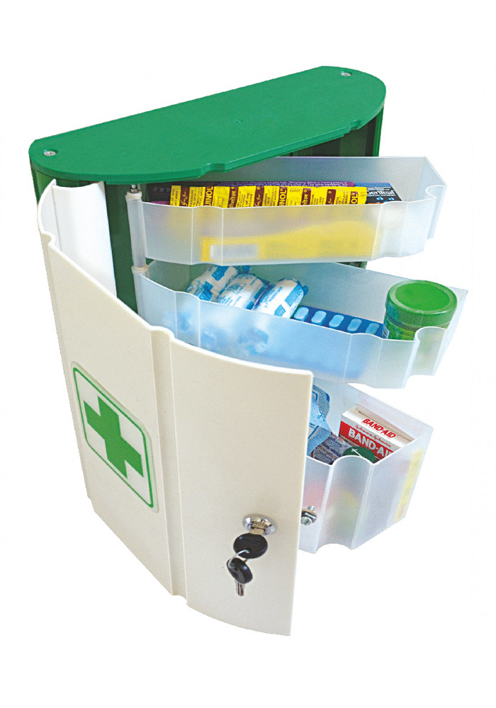 White And Green Alkosign First Aid Box