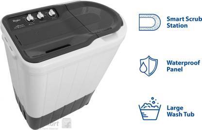 Grey Whirlpool 6.2 Kg Semi-automatic Top Loading Washing Machine