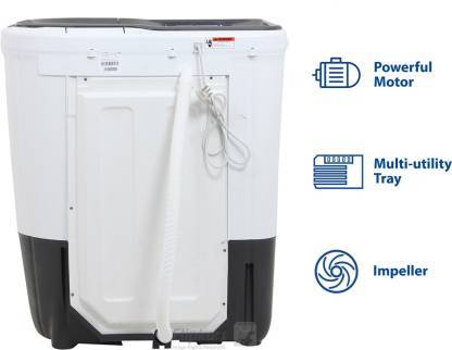 Grey Whirlpool 6.2 Kg Semi-automatic Top Loading Washing Machine