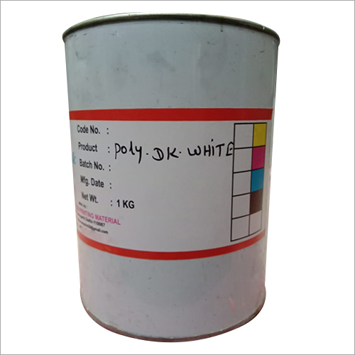 1 KG Poly White Printing Ink - Ink Material, For Use in Printing Industries, Color: White | Application for Digital, Gravure, and Screen Printing