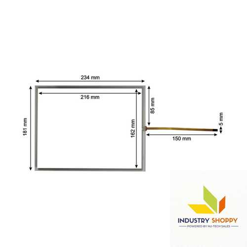 AMT-98598 Touch Screen Panel - 234x180 mm, tpt Color with 4-Pin Connector | Industrial Touch Screen for Display Applications, Plug and Play