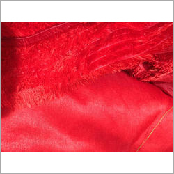 Red Dupion Fabric - 100% Silk, 44-45 Inch Width, Red Color | Smooth Texture, Shrink Resistant, Tear Resistant, Easy to Wash and Maintain